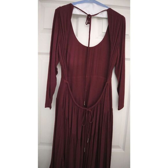 Free People OB1860210 Women's Sz S Dry Rose/Burgundy Sea Me Maxi Dress - Picture 5 of 9